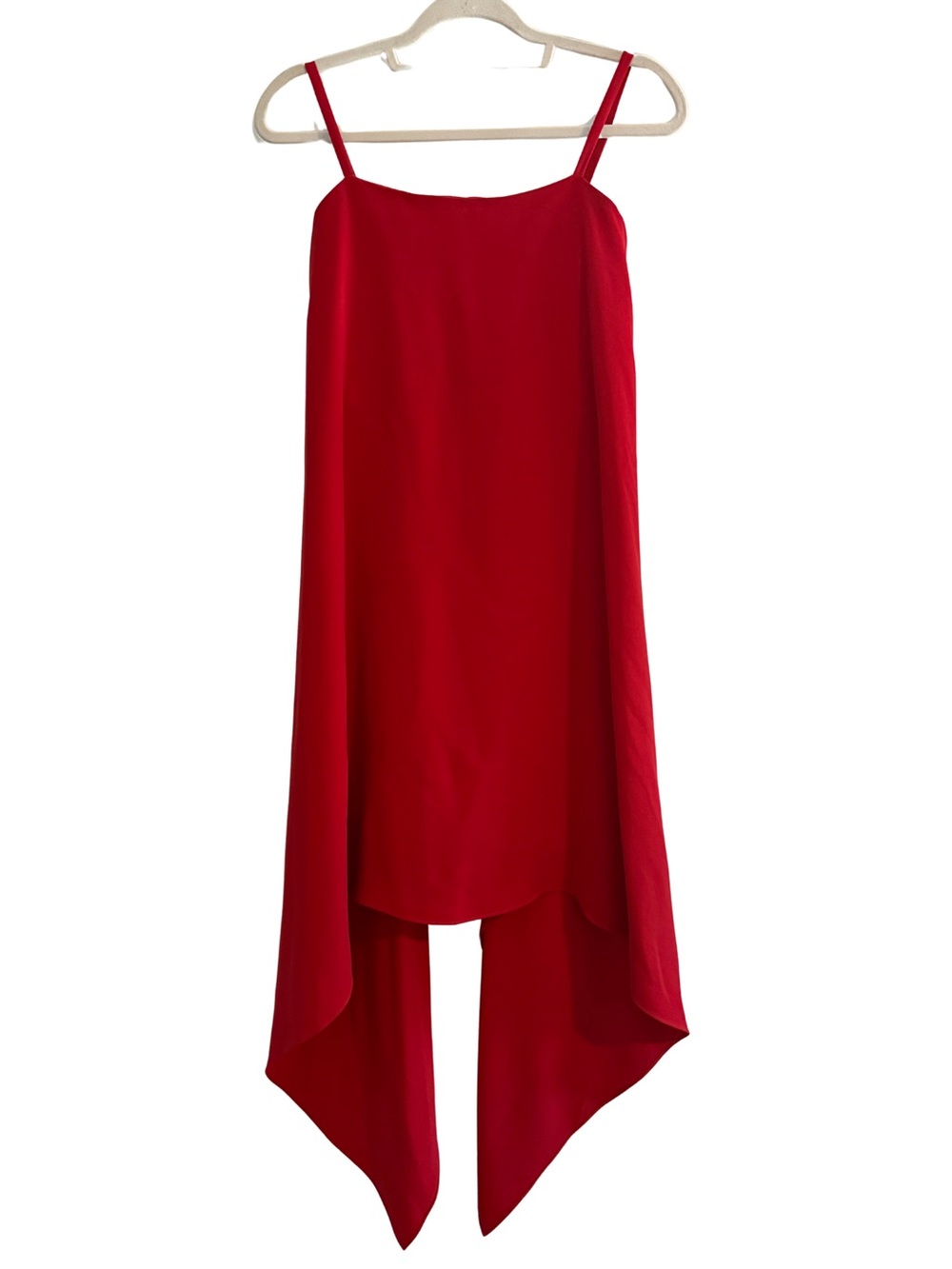 Vintage Valentino Side Draped Bow Back 100% Silk Cocktail Dress Red Size 38